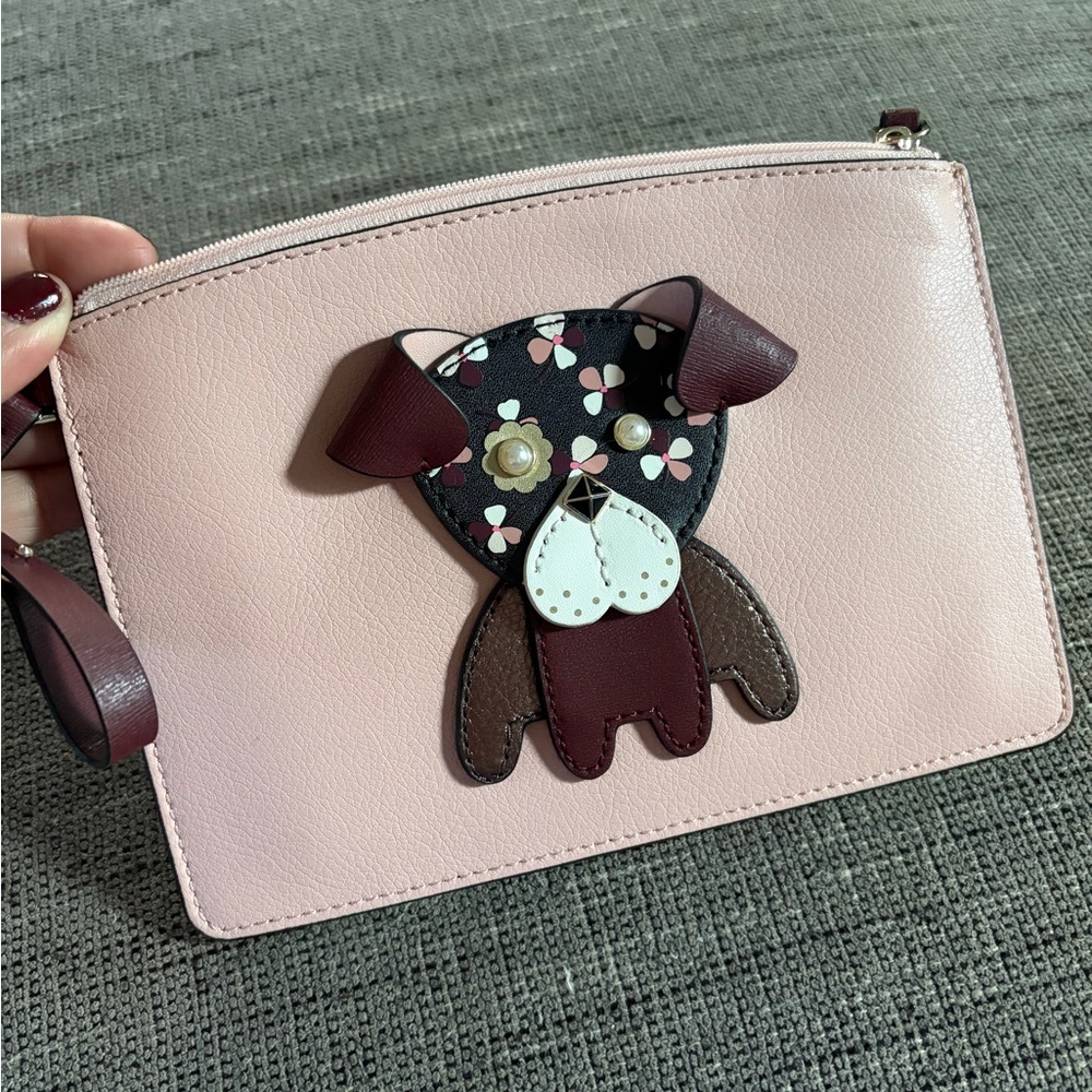 Kate Spade Floral Puppy Zip Case
